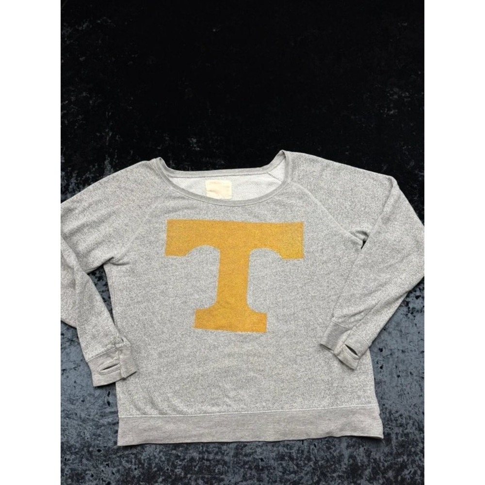 Pressbox Tennessee Volunteers Womens XL Gray Sweatshirt Orange T Thumbholes NCAA